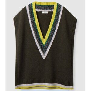 COS Wool Boxy Vest with deep V Medium NEW